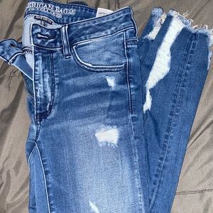 American Eagle, ripped blue jeans